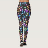Moderne farbenfrohe Glühschneeflocken Weihnachten  Leggings (Rückseite)