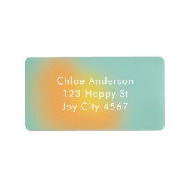 Moderne farbenfrohe Gradient Ombré Mint Orange Adr Adressaufkleber