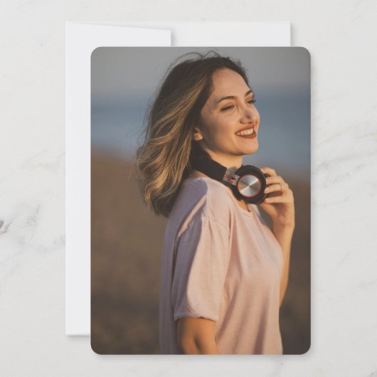 Moderne farbenfrohe Gradient Script Sweet 16 Birth Einladung (Rückseite)