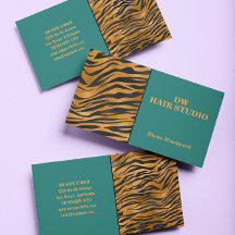 Moderne farbenfrohe Green Girl Business Card