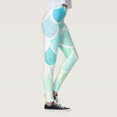 Moderne farbenfrohe grüne Meerjungfrau Nahtloses M Leggings (Rechts)