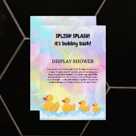 Moderne, farbenfrohe Gummi Duckies Babydusche Begleitkarte