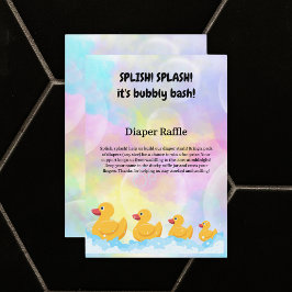 Moderne, farbenfrohe Gummi Duckies Babydusche Begleitkarte