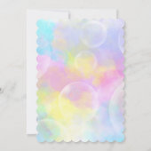 Moderne, farbenfrohe Gummi Duckies Babydusche Einladung (Rückseite)