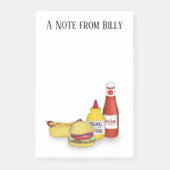Moderne farbenfrohe Hamburger-Trendy-Chic Post-it Klebezettel (Vorderseite)