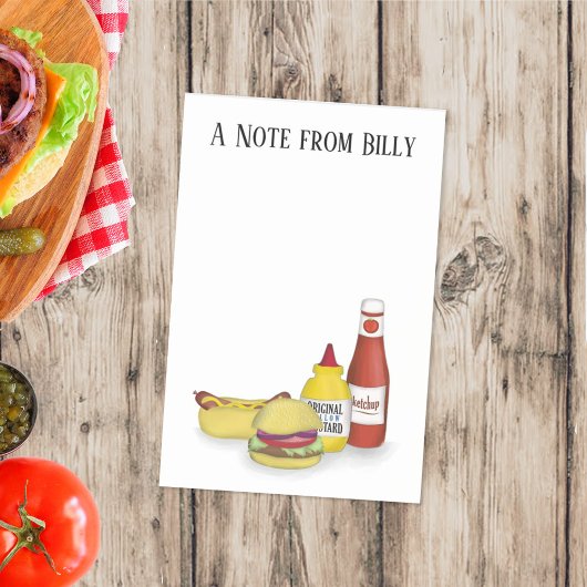 Moderne farbenfrohe Hamburger-Trendy-Chic Post-it Klebezettel