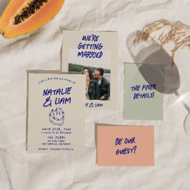 Moderne farbenfrohe handgezeichnete Kuchen Retro F Einladung