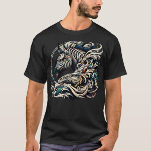 Moderne farbenfrohe handliche Kunst Zebra Design b T-Shirt