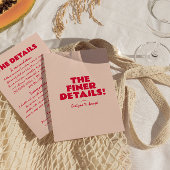 Moderne farbenfrohe, helle, einzigartige Hochzeits Begleitkarte