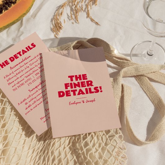 Moderne farbenfrohe, helle, einzigartige Hochzeits Begleitkarte