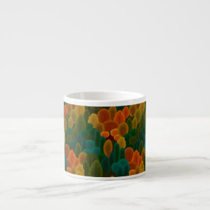 Moderne farbenfrohe Herbstbäume Espressotasse