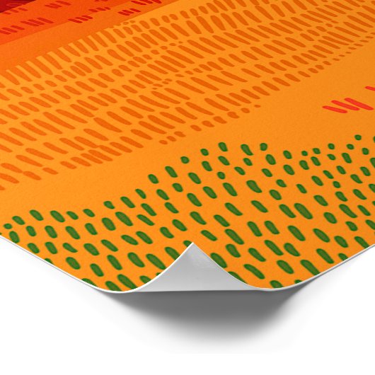 Moderne farbenfrohe Herbstbäume, Hallo Herbst Poster (Ecke)