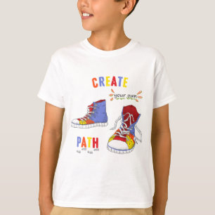 Moderne, farbenfrohe Hipster-Sneakers T-Shirt