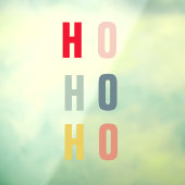 Moderne farbenfrohe Ho Ho Ho Holidays Fensterheber Fensteraufkleber (Blatt 3)