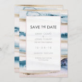 Moderne farbenfrohe Hochzeit rettet das Datum Einladung (Vorne/Hinten)