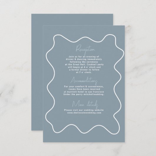 Moderne, farbenfrohe Hochzeitskarte RSVP Karte (Vorne/Hinten)