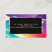 Moderne farbenfrohe holografische Gold-Touch Visitenkarte (Rückseite)