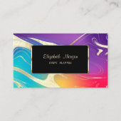 Moderne farbenfrohe holografische Gold-Touch Visitenkarte (Vorderseite)