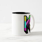 Moderne farbenfrohe Initial K Tasse (VorderseiteRechts)