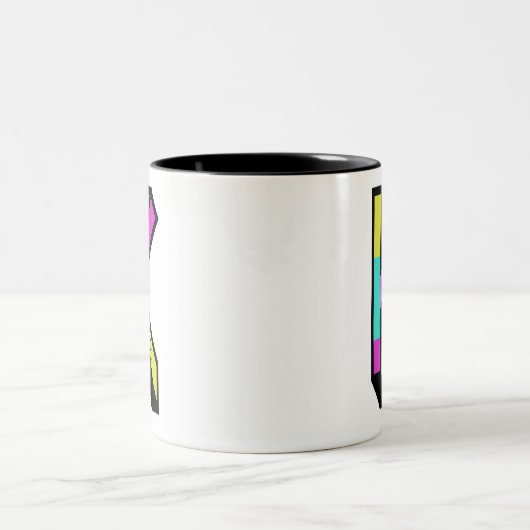 Moderne farbenfrohe Initial K Tasse (Mittel)
