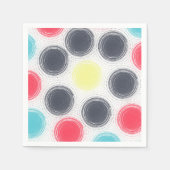 Moderne farbenfrohe Kreise Muster Napkins Fun Part Serviette (Vorderseite)