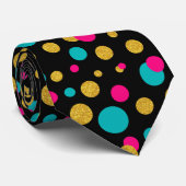 Moderne farbenfrohe Kreise Nahtloses Muster Krawatte (Gerollt)