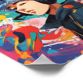 moderne, farbenfrohe Kunstdesigns Poster (Ecke)