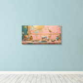 Moderne, farbenfrohe Kunstkanvas drucken Leinwanddruck (Insitu (Holzboden))