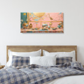 Moderne, farbenfrohe Kunstkanvas drucken Leinwanddruck (Insitu (Schlafzimmer))