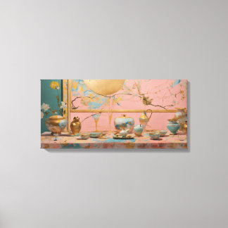 Moderne, farbenfrohe Kunstkanvas drucken Leinwanddruck