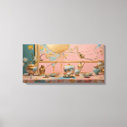 Moderne, farbenfrohe Kunstkanvas drucken Leinwanddruck (Vorderseite)