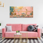 Moderne, farbenfrohe Kunstkanvas drucken Leinwanddruck (Insitu (Wohnzimmer))