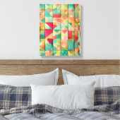 Moderne, farbenfrohe Kunstkanvas drucken Leinwanddruck (Insitu (Schlafzimmer))