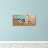 Moderne, farbenfrohe Kunstkanvas drucken Leinwanddruck (Insitu (Holzboden))