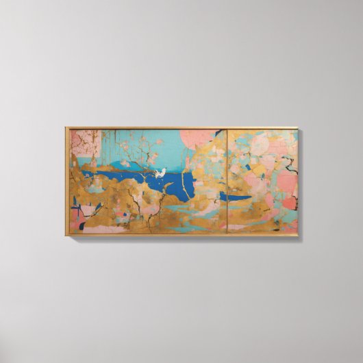 Moderne, farbenfrohe Kunstkanvas drucken Leinwanddruck (Vorderseite)