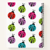 Moderne farbenfrohe Ladybug Personalisiert Notizblock (Rückseite)