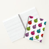 Moderne farbenfrohe Ladybug Personalisiert Notizblock (Innenseite)