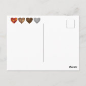 Moderne farbenfrohe Landtiere Herz-Silhouette Postkarte (Rückseite)