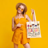 Moderne farbenfrohe LehrerInnen-Wertschätzung nach Tragetasche