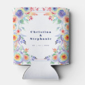 Moderne farbenfrohe LGBTQ Hochzeit Dosenkühler (Rückseite)