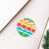 MODERNE farbenfrohe LIEBE PEACE JOY fröhliche CHRI Runder Aufkleber