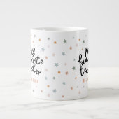 Moderne farbenfrohe Lieblings-Lehrer-Star-Geschenk Jumbo-Tasse (Vorderseite)