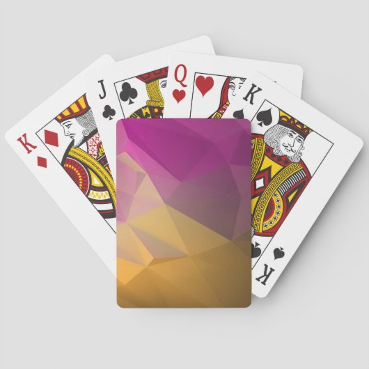 Moderne, farbenfrohe Low-Poly-Spielkarten Spielkarten (Rückseite)