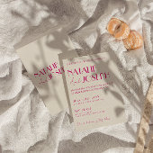 Moderne farbenfrohe lustige französische Retro-Hoc Einladung