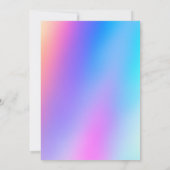 Moderne farbenfrohe Mädchen zum Geburtstag Einladung (Rückseite)