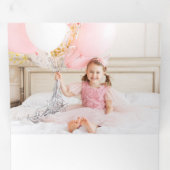 Moderne farbenfrohe Merry & Bright Typografie 2-Fo Dreifach Gefaltete Urlaubskarte (Innen Erste Seite)