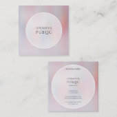 Moderne, farbenfrohe Minimalistische Vorlage Trend Quadratische Visitenkarte (Vorne/Hinten)