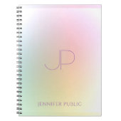 Moderne farbenfrohe Monogramm-Vorlage Elegant Notizblock (Vorderseite)