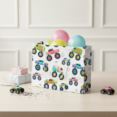 Moderne, farbenfrohe Monster Car Trucks Große Geschenktüte