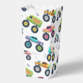 Moderne, farbenfrohe Monster Car Trucks Kids Party Geschenkschachtel (Rückseite)